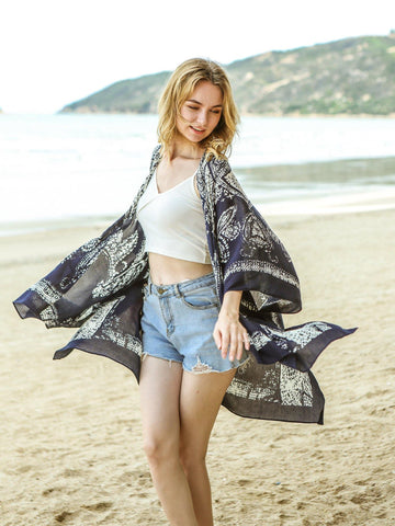 Blue Paradise Kimono - Shopmossrose